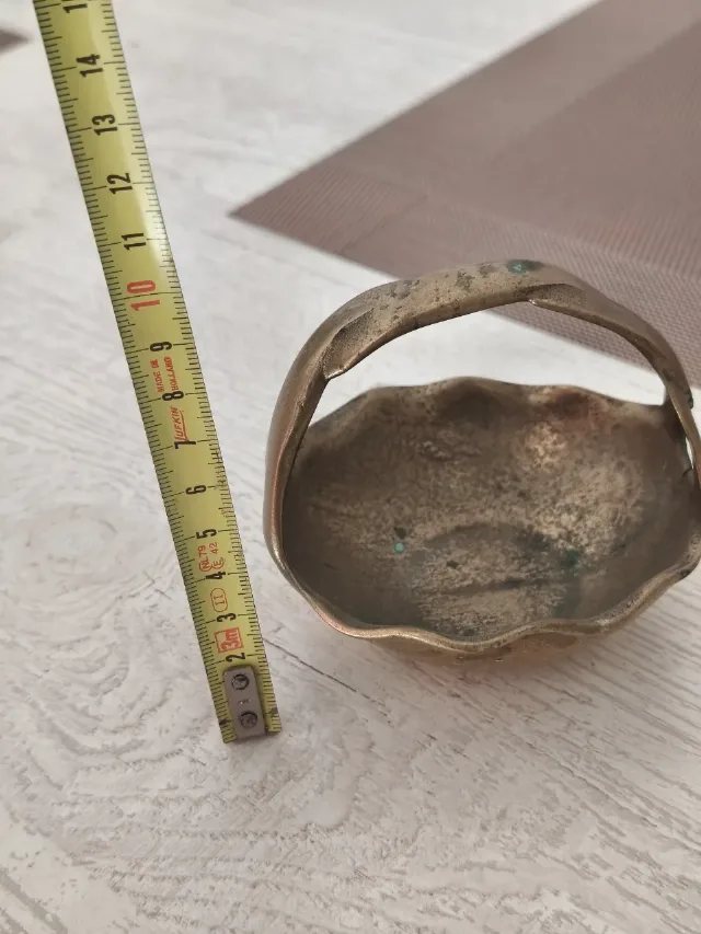 Coșuleț decorativ vintage din alamă/bronz – Import Germania (anii '70-'80) – fotografia 2 din 8