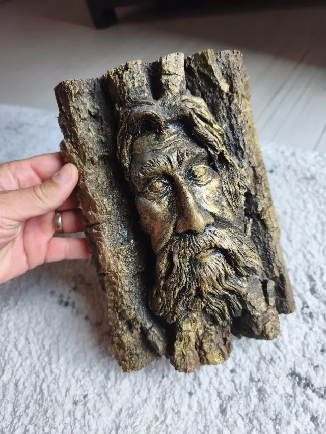 Sculptură deosebită în lemn „Zamolxe” – Artist Voican Adrian  – Unicat – fotografia 5 din 8