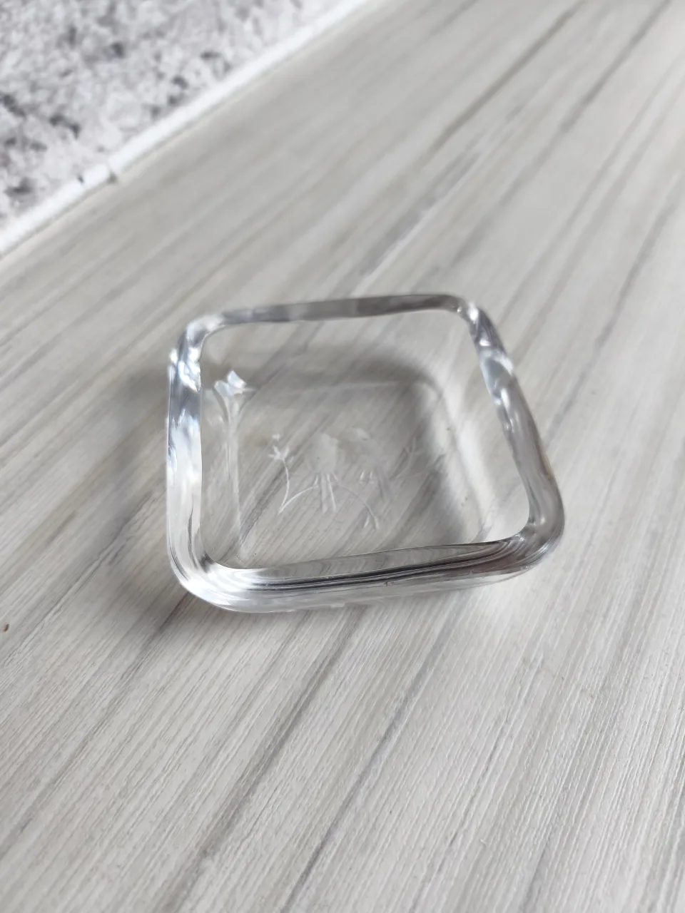 Mini-tăviță / Suport bijuterii din cristal Orrefors Suedia - Vintage, semnat – Bistrița-Năsăud, Bistrița-Năsăud