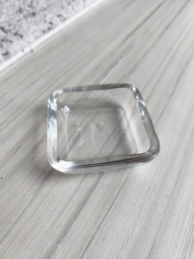Mini-tăviță / Suport bijuterii din cristal Orrefors Suedia - Vintage, semnat – fotografia 1 din 8