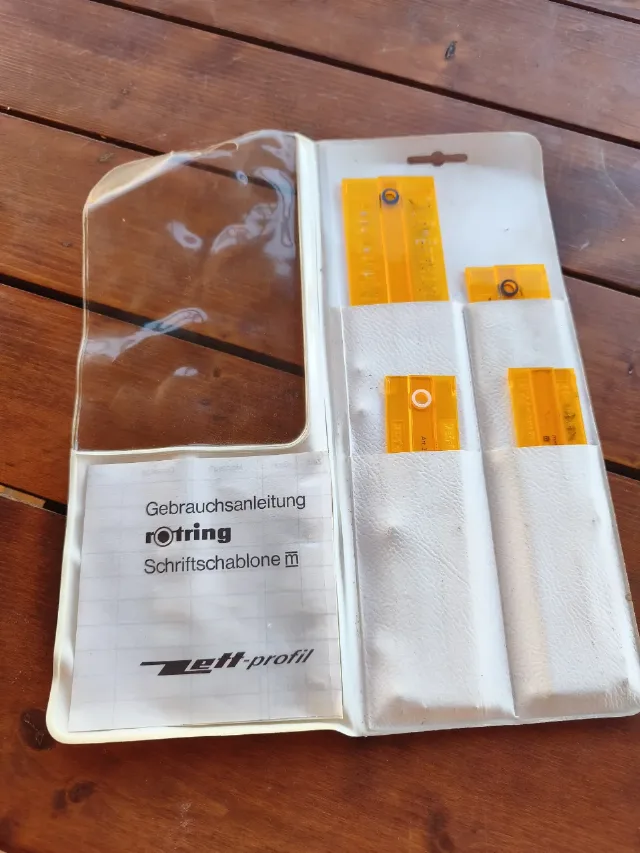 Set Șabloane Litere și Cifre Vintage rOtring zett-profil (Art. 343 900) - De Colecție – fotografia 1 din 8