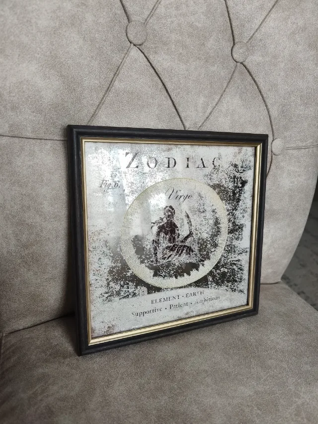 Tablou Oglindă Decorativă Vintage - Zodia Fecioară  Stil Antichizat – fotografia 8 din 8