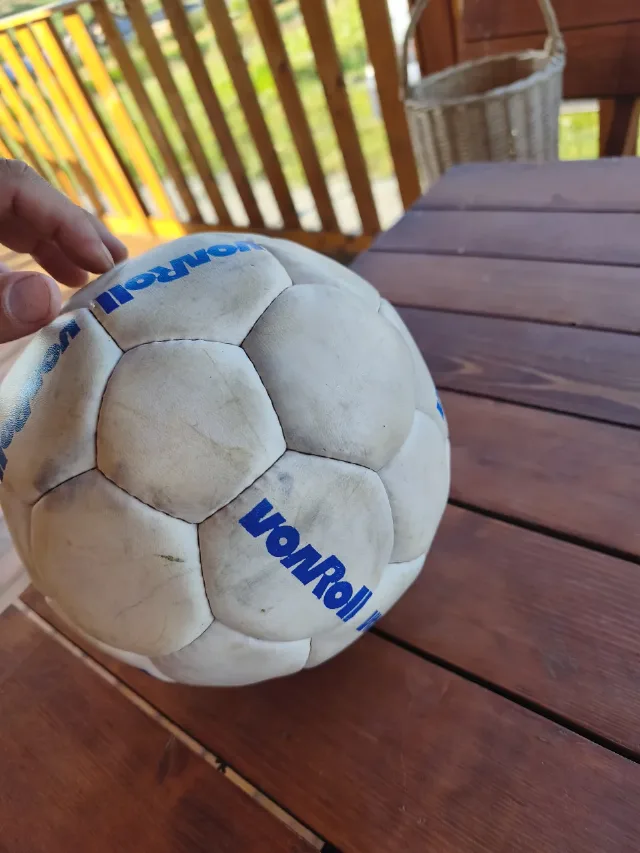 Minge Fotbal Vintage „FIFA geprüft” (Cusută Manual / De Colecție / Decor) – fotografia 6 din 8