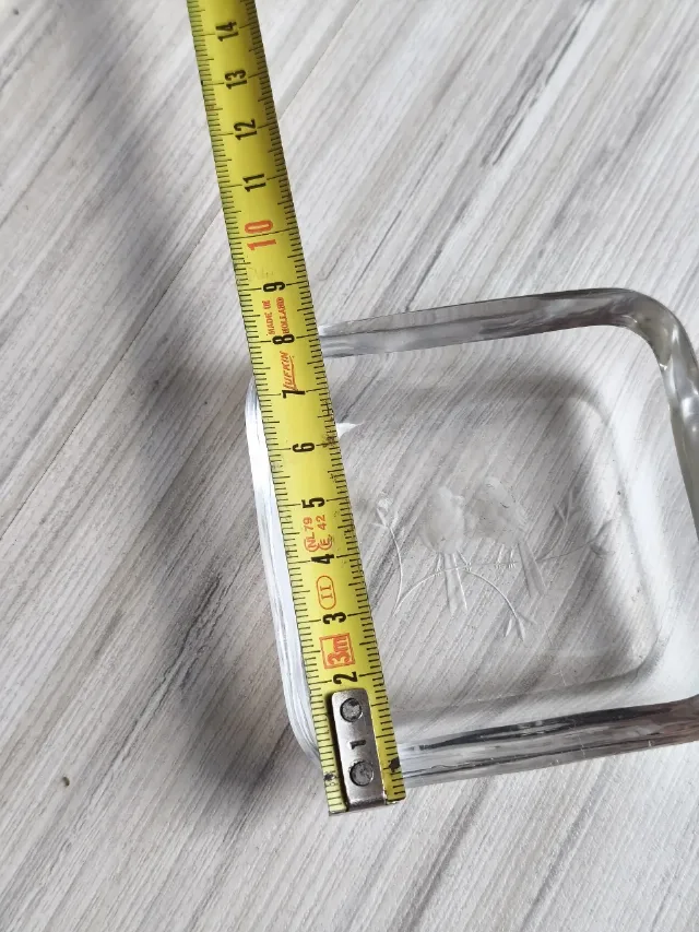 Mini-tăviță / Suport bijuterii din cristal Orrefors Suedia - Vintage, semnat – fotografia 4 din 8