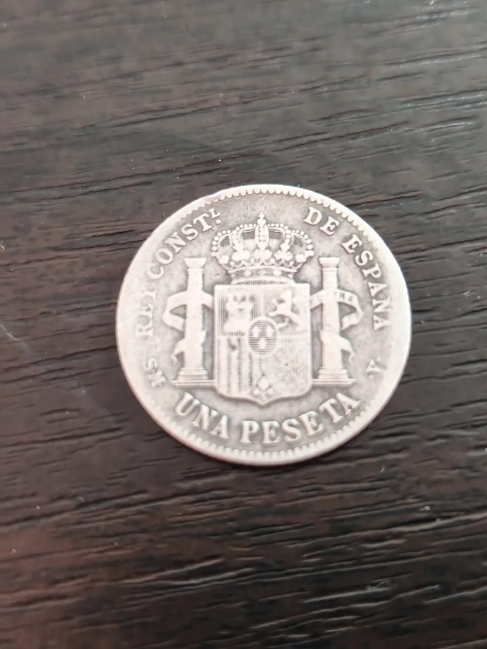 Monedă veche din Argint 1 Pesetă Spania 1902 - Regele Alfonso XIII – Bistrița-Năsăud, Bistrița-Năsăud
