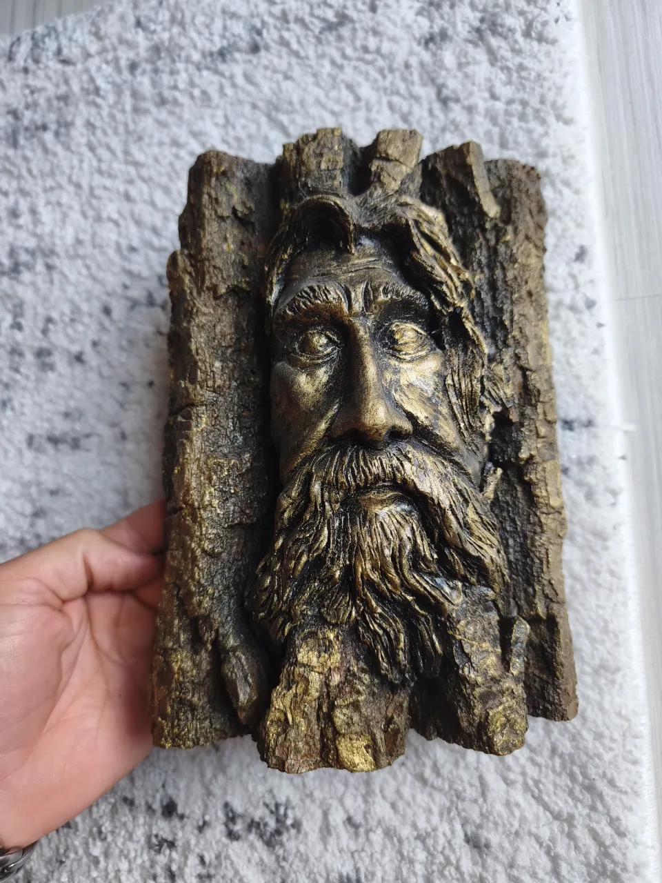 Sculptură deosebită în lemn „Zamolxe” – Artist Voican Adrian  – Unicat – Bistrița-Năsăud, Bistrița-Năsăud