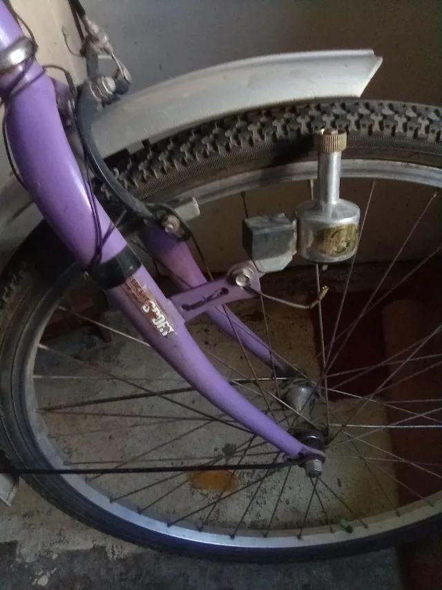 bicicleta  3 sferturi  violet – fotografia 5 din 6