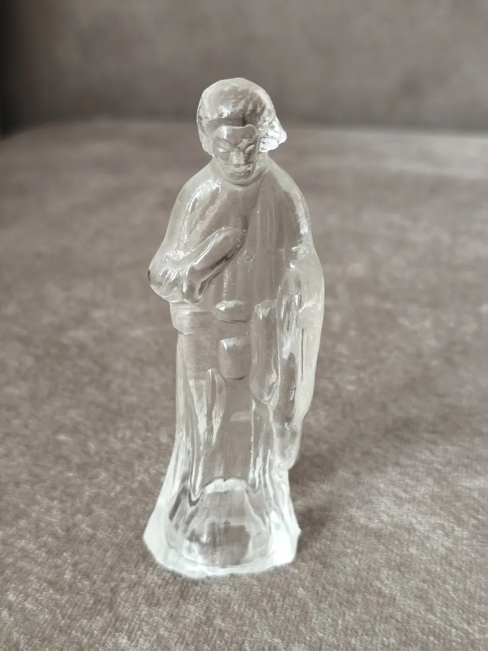 Statuetă biblică din sticlă masivă, decorațiune Crăciun vintage – Bistrița-Năsăud, Bistrița-Năsăud