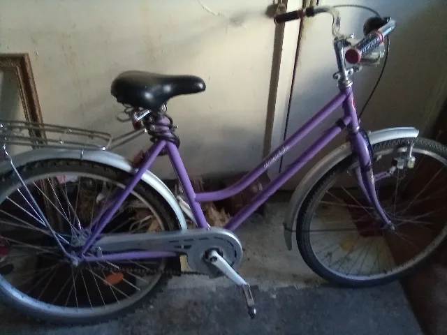 bicicleta  3 sferturi  violet – fotografia 3 din 6