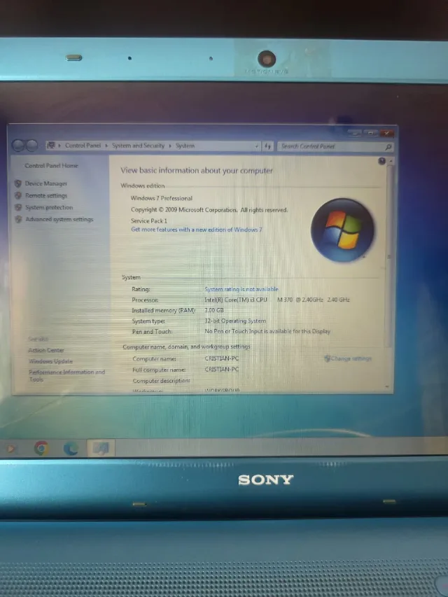 Laptop Sony Vaio model PCG-61221m – fotografia 3 din 5