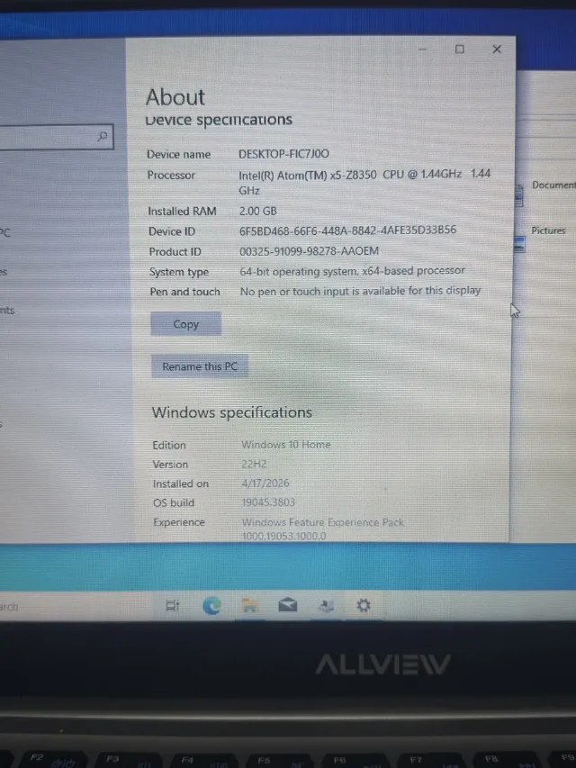 Laptop Allview Allbook L. Detalii in anunt – fotografia 5 din 8