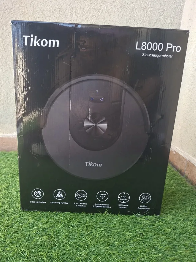 Aspirator Robot Tikom L8000 Pro cu Mop, 6000Pa, Navigare Lidar, Control prin Aplicație, 150 Min – fotografia 2 din 3