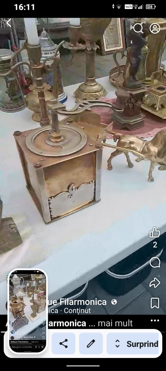 Râjniță Cafea veche Antique stare buna – fotografia 2 din 2