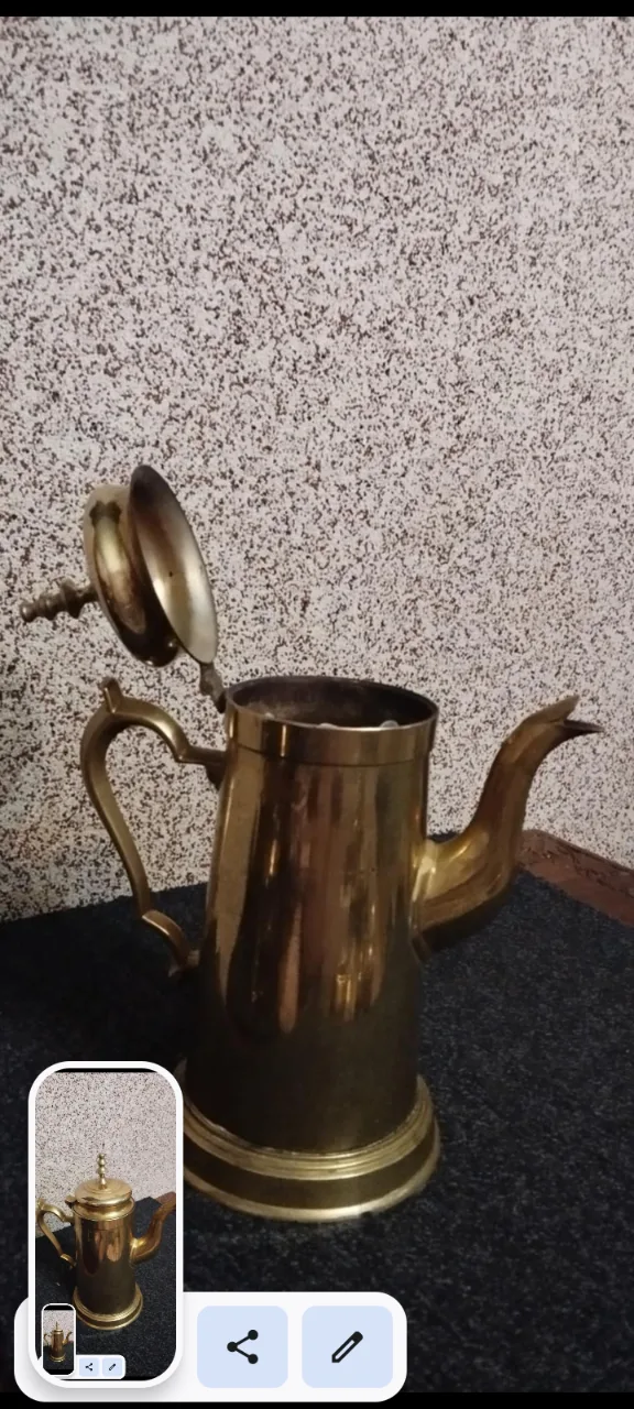 ceainic cafea Alamă stare buna – fotografia 3 din 3