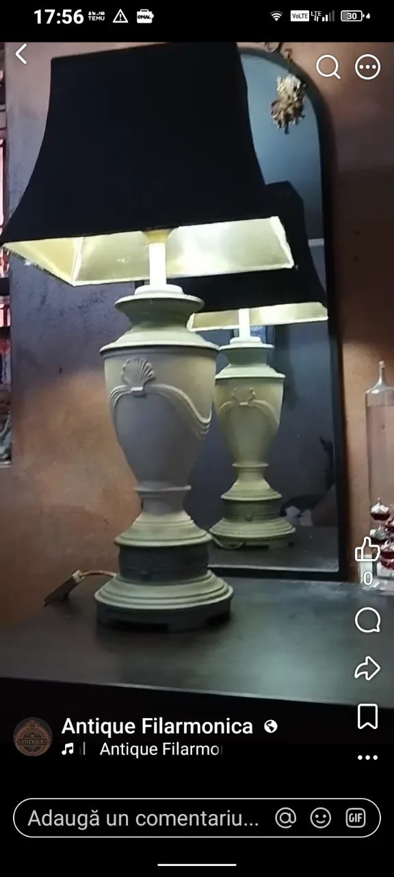 Lampă electrică ceramică Italia stare buna – fotografia 3 din 5