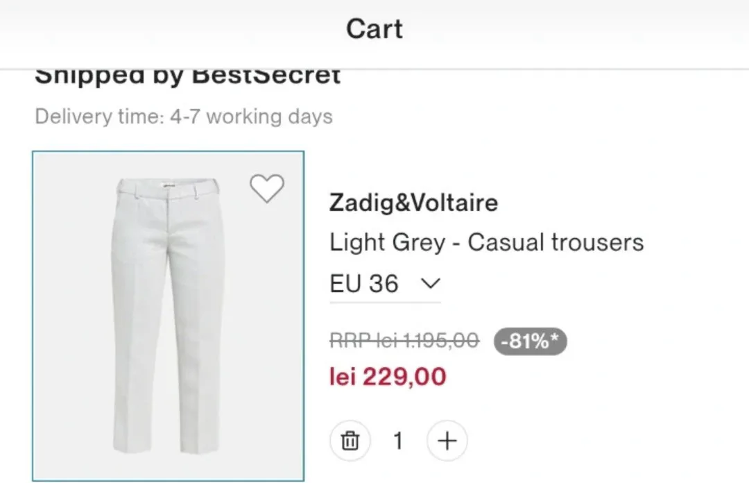 Pantalon stare impecabila,purtați o data ,Nr 36 ,casual, elegant și de efect! – Oradea, Bihor