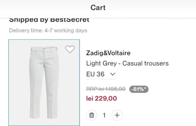 Pantalon stare impecabila,purtați o data ,Nr 36 ,casual, elegant și de efect! – Oradea, Bihor
