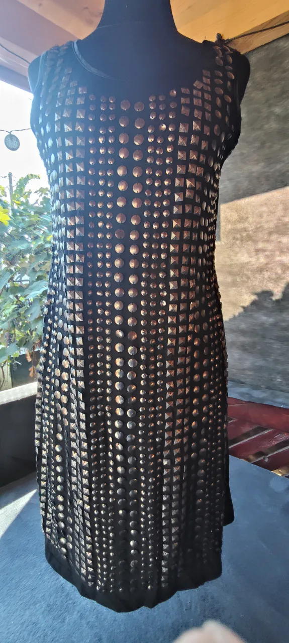 Rochie mini neagra punk – fotografia 2 din 5