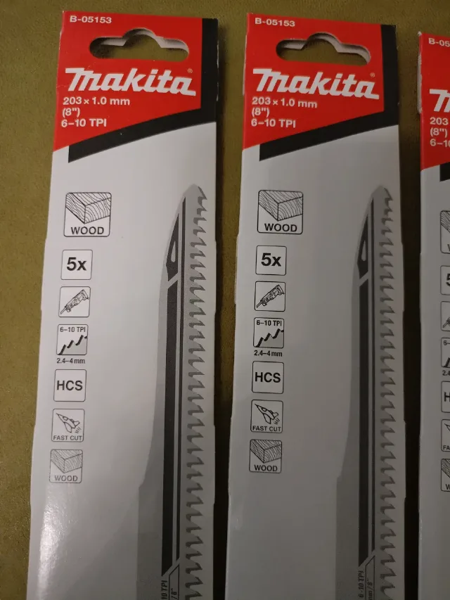 Makita panza pentru ferastrau sabie B-05153. 3 seturi .. 15 lame – fotografia 4 din 5