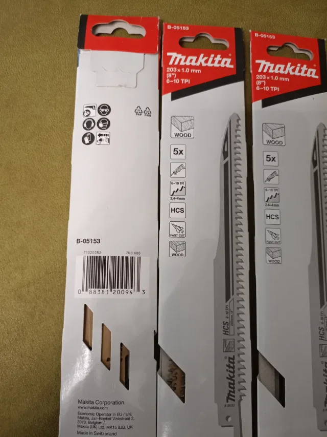 Makita panza pentru ferastrau sabie B-05153. 3 seturi .. 15 lame – fotografia 2 din 5