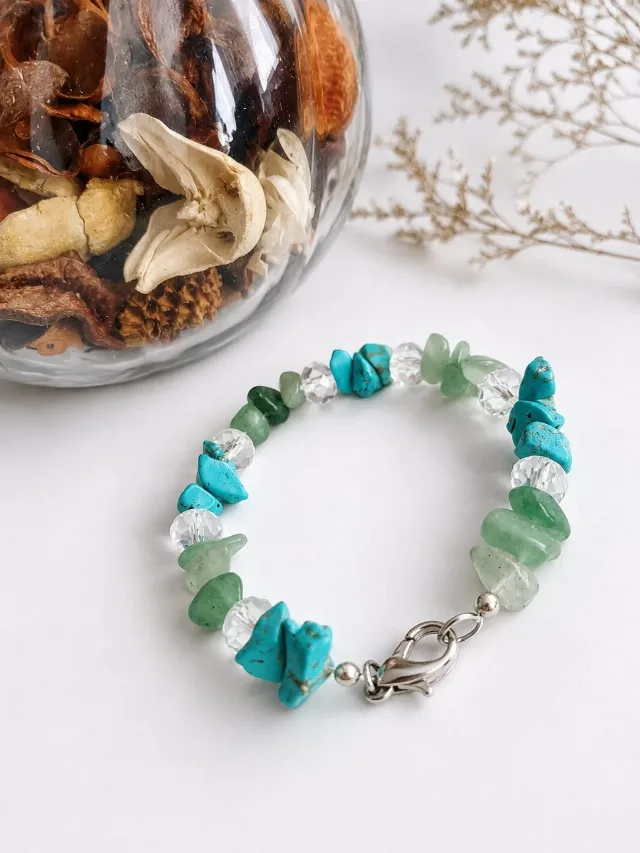Set Cercei & Brățară Turcoaz & Aventurin Verde – fotografia 3 din 3