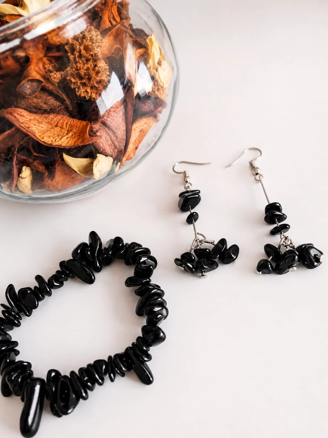 Set Cercei & Brățară Handmade Obsidian – Sector 3, București