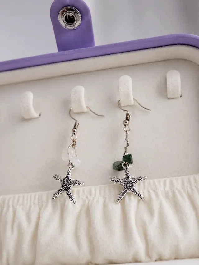 Cercei Handmade Starfish & Moss Agate – Sector 3, București