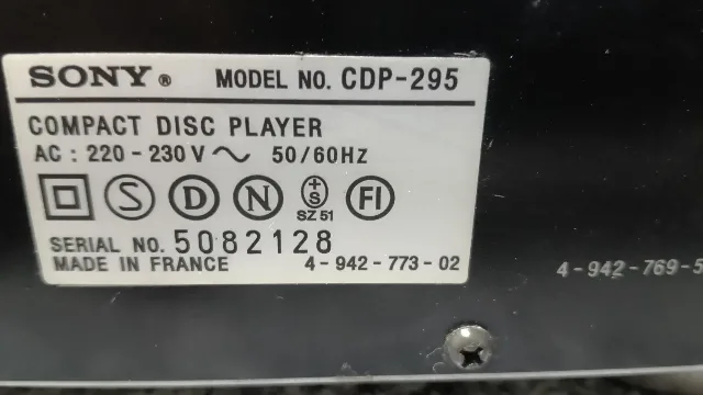 CD player deck stereo Sony cdp 295 – fotografia 3 din 8