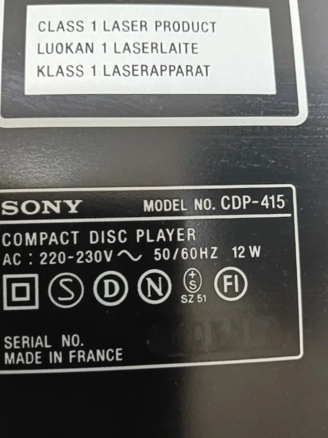 CD player deck stereo Sony cdp 415 – fotografia 3 din 8