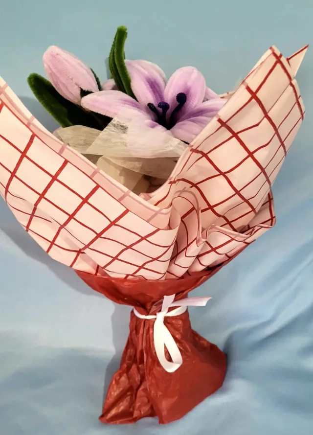 Buchet handmade sârmă plușată – fotografia 2 din 5