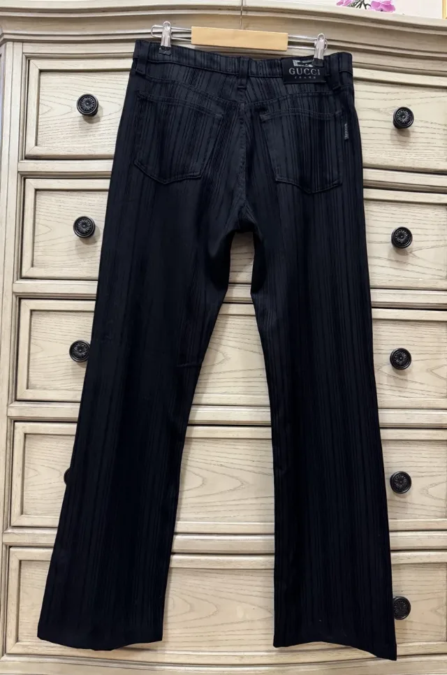 Pantaloni negri Gucci made in Italy, mărime W33/ L32. – fotografia 2 din 6