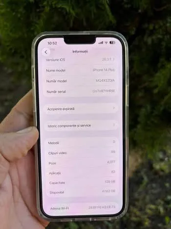 Vând - iPhone 14 Plus , Alb , 5G ,128 Gb – fotografia 6 din 8