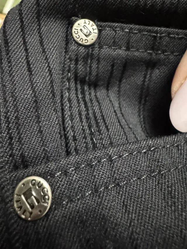 Pantaloni negri Gucci made in Italy, mărime W33/ L32. – fotografia 5 din 6