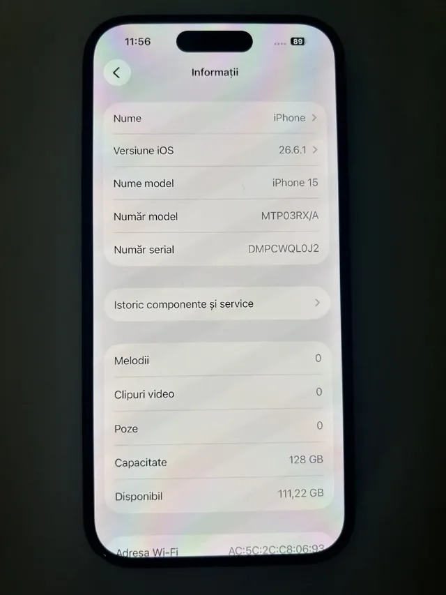 Vând / Schimb / iPhone 15, black ,5G ,1288gb – fotografia 2 din 8