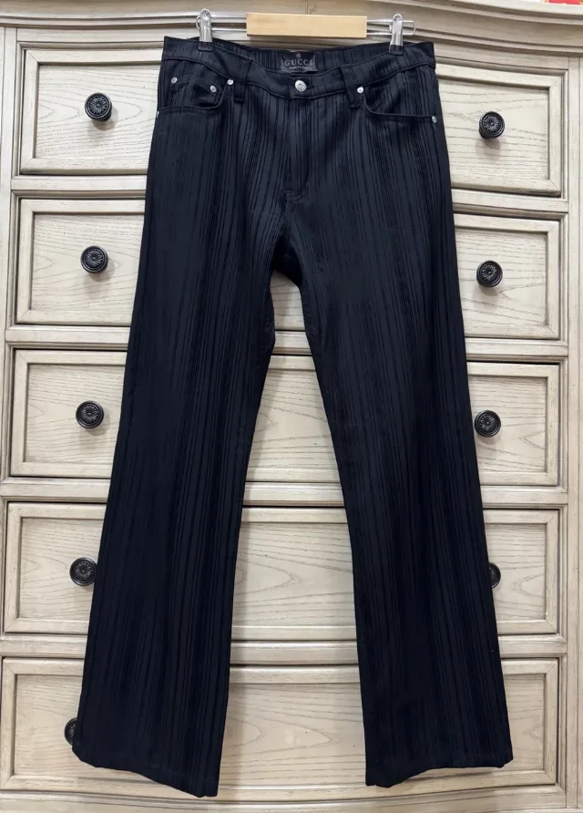 Pantaloni negri Gucci made in Italy, mărime W33/ L32. – Iasi, Iași