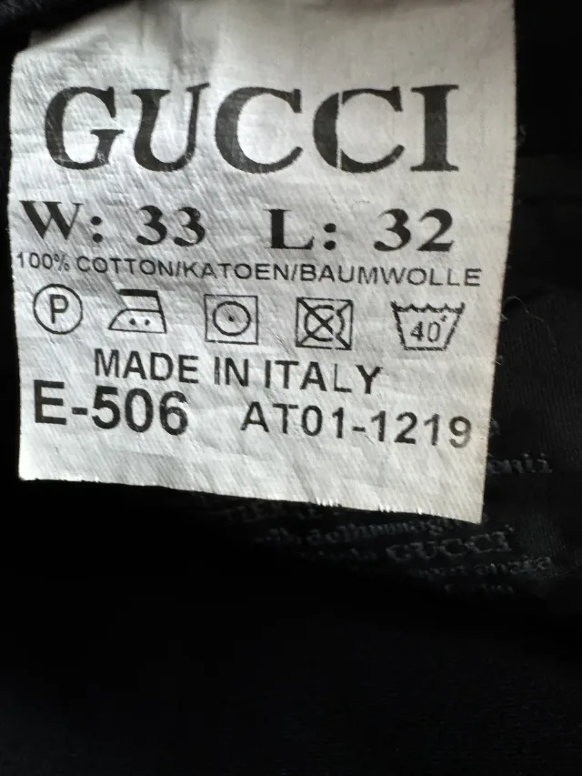 Pantaloni negri Gucci made in Italy, mărime W33/ L32. – fotografia 3 din 6