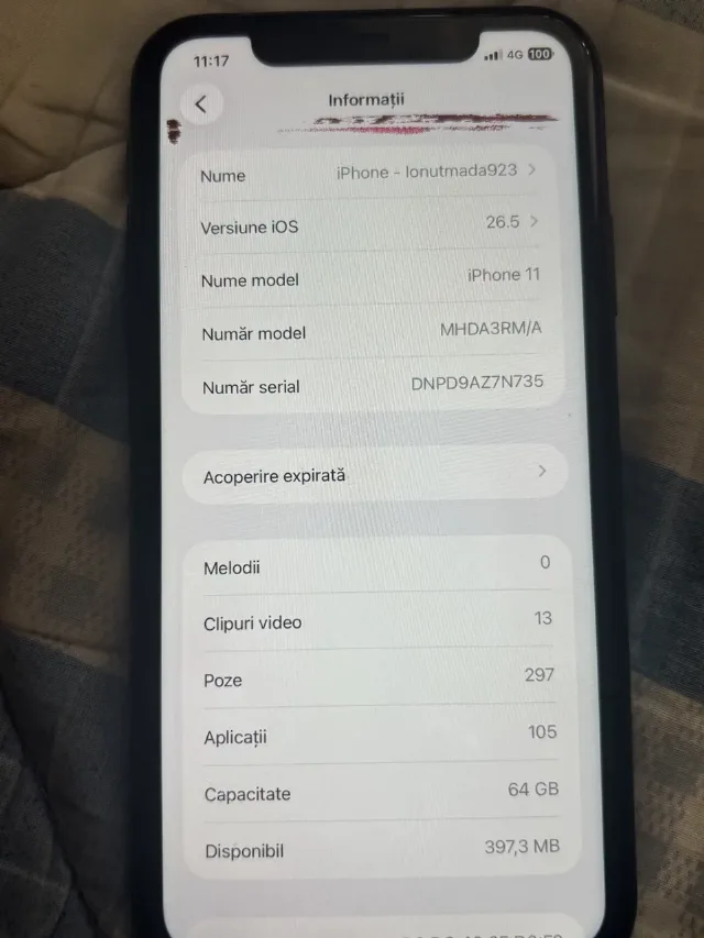 vând - iPhone 11 , Black ,64Gb, bateria 99% orginala – fotografia 7 din 8