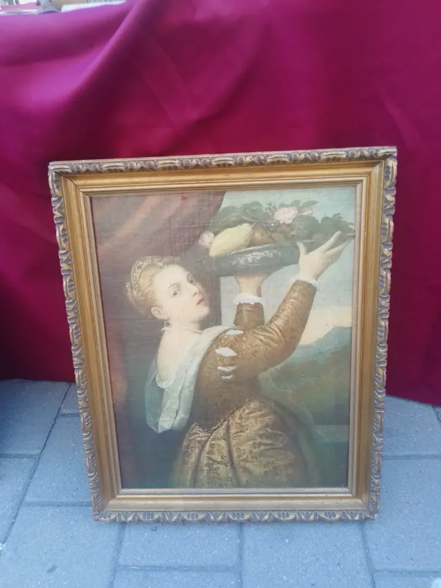 Tablou Litografie veche Antique stare foarte buna – Topoloveni, Argeș