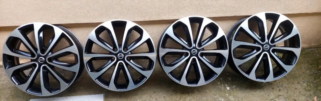 Vand set 4 jante Nissan originale R18, dimensiune 18 x 6,5 inch, cu 5 prezoane 114,3. Profilul jantei H2. – Buzău, Buzău