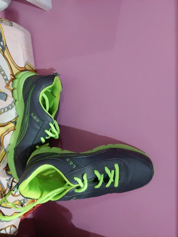 Adidași sport L&K – Gri cu Verde Neon – fotografia 2 din 6