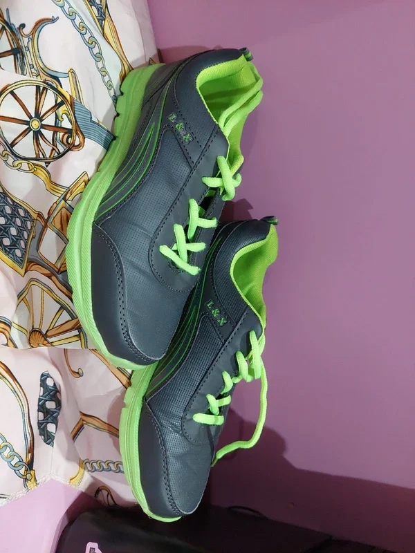 Adidași sport L&K – Gri cu Verde Neon – fotografia 5 din 6