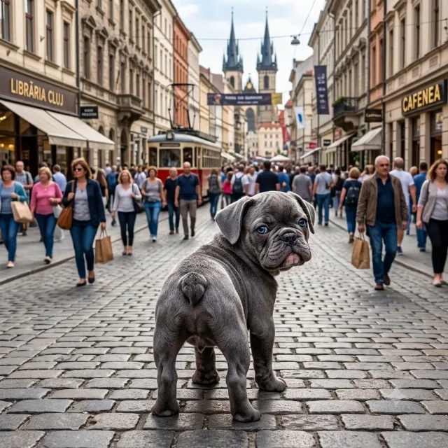 Pui Bulldog Francez băiețel blue cu ochii albaștri – fotografia 6 din 8