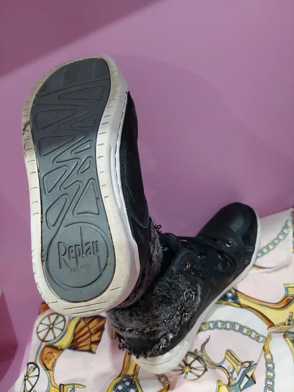 Adidași înalți Replay Blue Jeans – fotografia 3 din 5