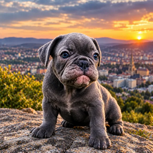 Pui Bulldog Francez băiețel blue cu ochii albaștri – fotografia 8 din 8