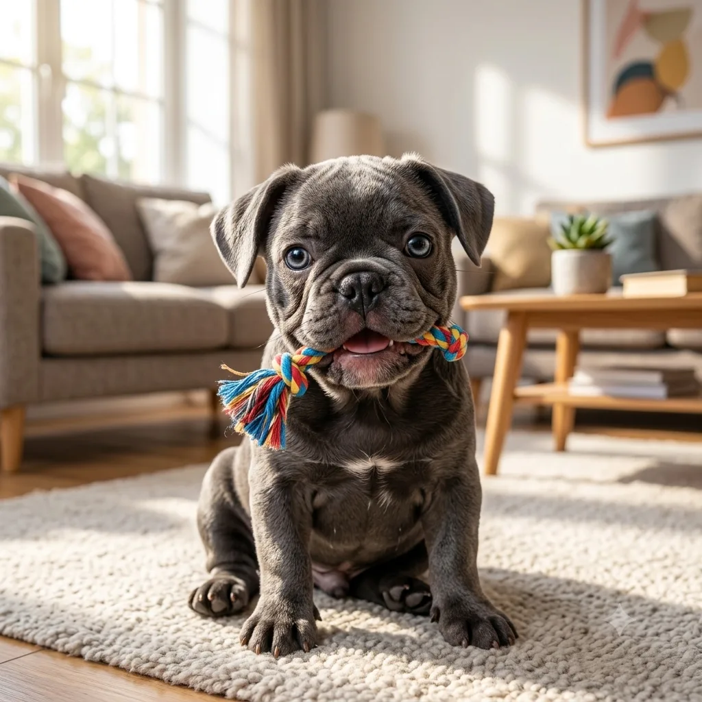 Pui Bulldog Francez băiețel blue cu ochii albaștri – Cluj-Napoca, Cluj