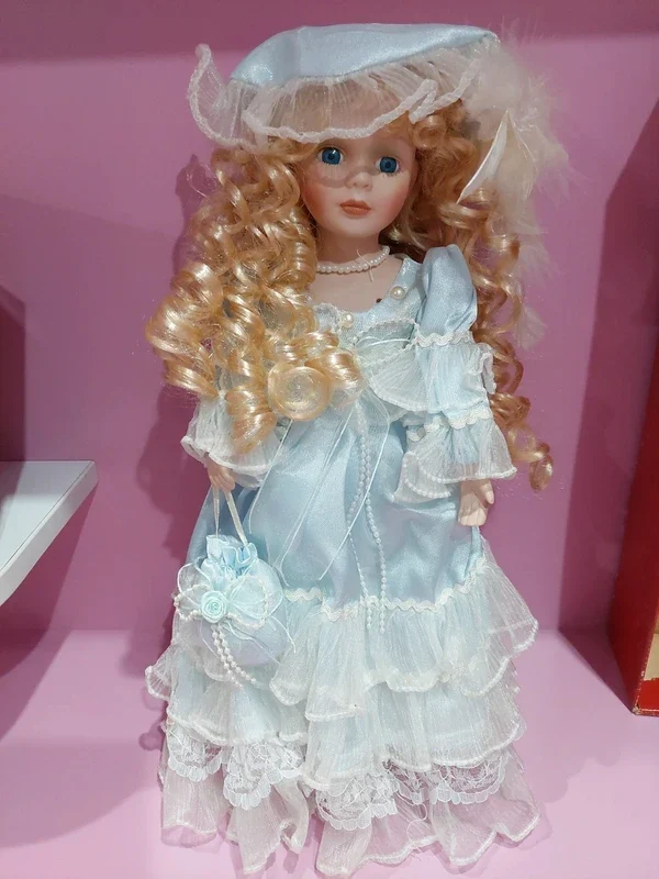 Păpușă vintage din porțelan Elisa by Teorema Collection, cu cutie originală – BRAILA, Brăila