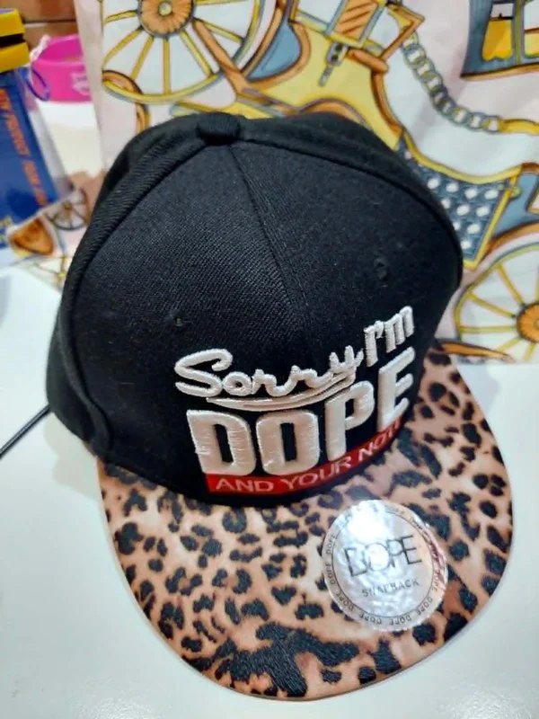 Șapcă Snapback Dope Couture – Model Rar „Sorry I'm DOPE” Animal Print – BRAILA, Brăila