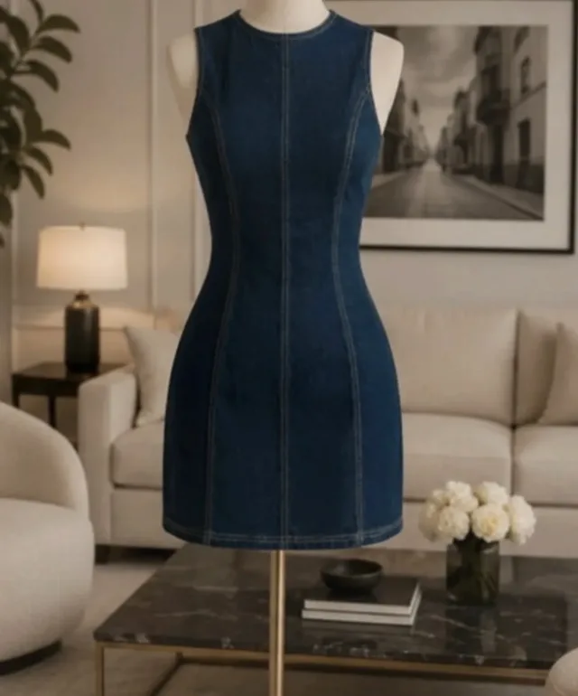 Rochie denim elastică – fotografia 1 din 2