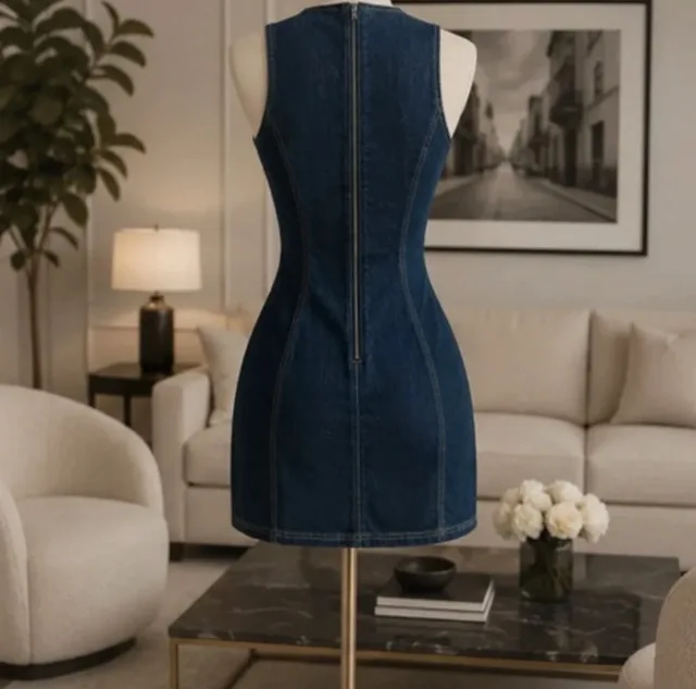 Rochie denim elastică – fotografia 2 din 2