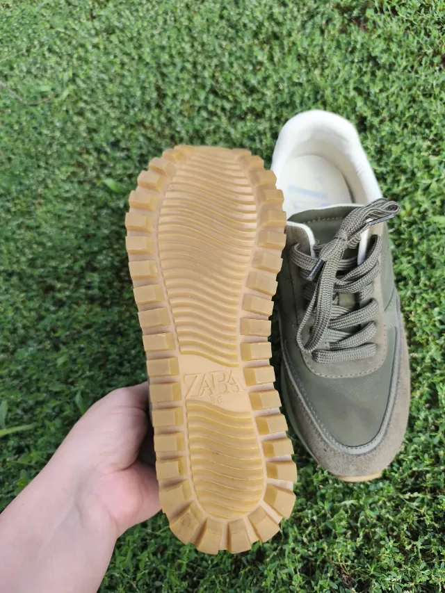 Adidași Zara , culoare kaki – fotografia 4 din 5